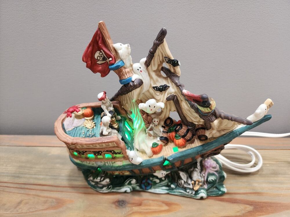 Pacific Rim Haunted Ship Halloween Shipwreck Ghost Porcelain Repaired